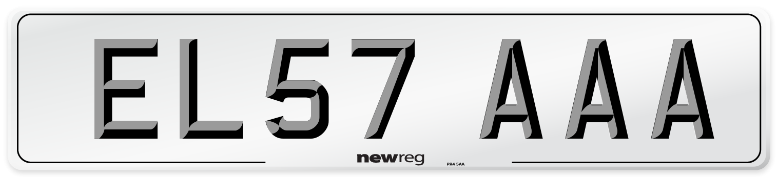 EL57 AAA Number Plate from New Reg